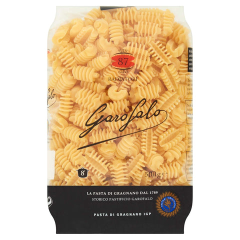 GAROFALO Radiatori gerippte kuzre Pastaform, 4er Pack (4 x 500 g) Original italienisch