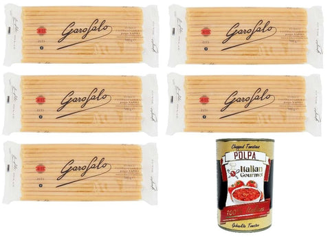 GAROFALO Kurze Pasta Garofalo Ziti Alla Napoletana N°4-15 Nudeln aus Hartweizengrieß Gragnano IGP 5x500gr+ Italian Gourmet polpa 400g 8000139000157