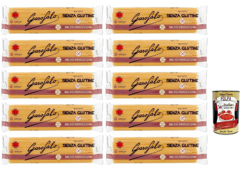 Garofalo Längliche Pasta 15x Spaghetti senza Glutine Glutenfreie Spaghetti Nudeln gluten free 400g + Italian Gourmet Polpa 400g 8000139929687
