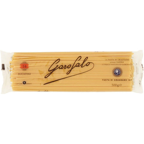 GAROFALO Pasta di Gragnano IGP Bucatini N° 14 Hartweizengrieß Pasta 100% Neapolitanische Pasta Längliche Pasta Packung 16x500g Original italienisch