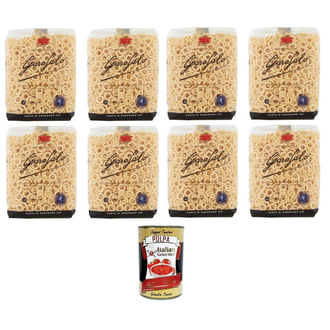 Garofalo anelli siciliani no. 52-2 pasta di gragnano igp Sizilianische Ringe Nr. 52-2 Gragnano g.g.A.-Nudeln 8x500 g italienisch Original + kostenlos polpa 400 g