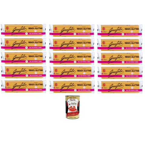 Garofalo Linguine, Glutenfreie Pasta aus Mais, Naturreis und Quinoa 15x400g inkl. Italian Gourmet polpa 400g Original italienisch