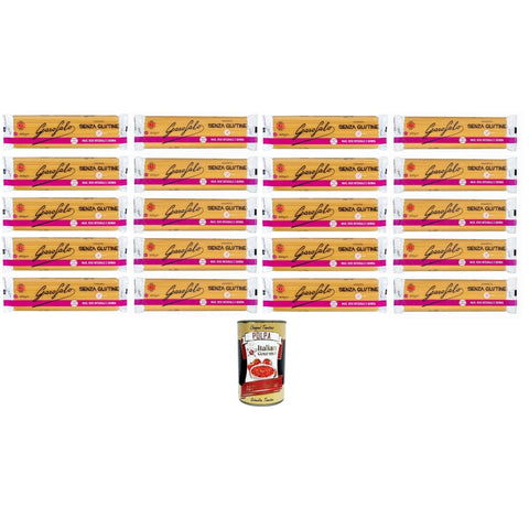 GAROFALO Längliche Pasta GAROFALO Spaghetti e Linguine Senza Glutine,Glutenfreie Pasta aus Mais, Naturreis und Quinoa 20x 400gr Original italienisch inkl. Italian Gourmet Polpa 400g 8000139929687