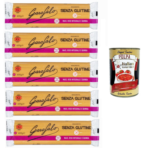 Garofalo Spaghetti Pasta senza Glutine, Glutenfreie Pasta aus Mais, Naturreis und Quinoa 5x400 gr italienisch Original