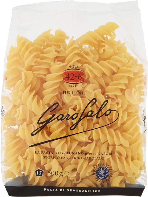 Garofalo Nudeln & Pasta 10x Fusillone N. 42-6 Neapolitanische Hartweizengrieß Packung mit 500g Pasta IGP + Italian Gourmet polpa 400g 8000139924040