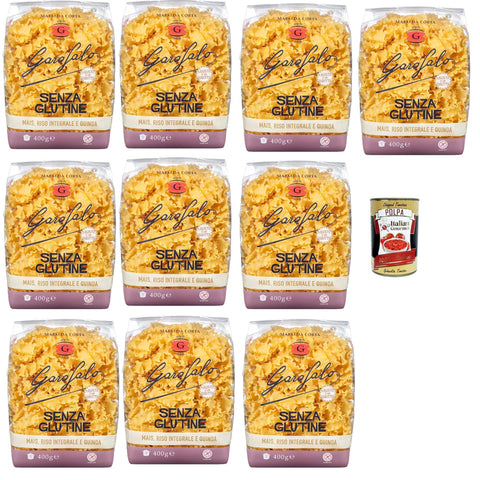 Garofalo Mafalda corta Senza Glutine Glutin free glutenfrei Pasta Noodles 400 g 10x italienisch Original + kostenlos Polpa 400 g