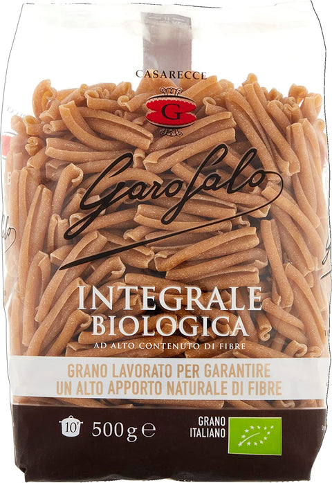 Garofalo Nudeln & Pasta 10x Pasta Integrale Casarecce Vollkorn-Hartweizen Bio-Produkt 500g + Italian Gourmet polpa 400g 8000139910739