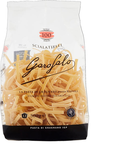 Garofalo Nudeln & Pasta 10x Scialatelli N. 100 Neapolitanische Hartweizengrieß Packung mit 500g Pasta IGP + Italian Gourmet polpa 400g 8000139933721