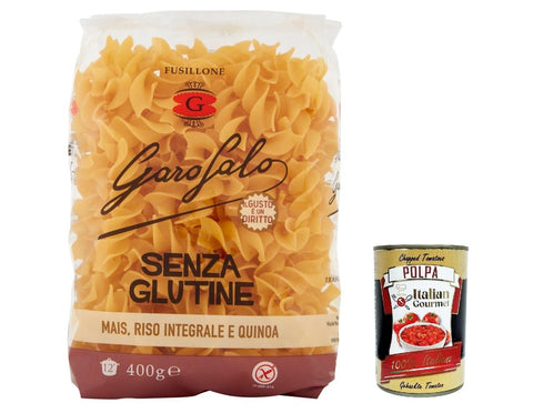 Garofalo Nudeln & Pasta 20x Fusillone 400 g Senza Glutine Glutin free, glutenfrei Pasta Noodles + Italian Gourmet Polpa 400 g 8000139929830