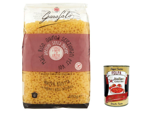 Garofalo Nudeln & Pasta 5x Anellini 400 g Senza Glutine Glutin free, glutenfrei Pasta Noodles + Italian Gourmet Polpa 400 g 8000139929779