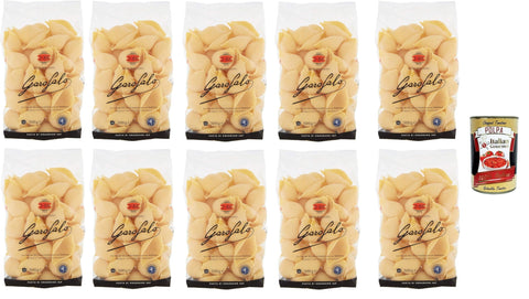 Garofalo Nudeln & Pasta Conchiglioni N. 2-88 Neapolitanische Hartweizengrieß Packung 10x 500g Pasta IGP + Italian Gourmet polpa 400g 8000139924842