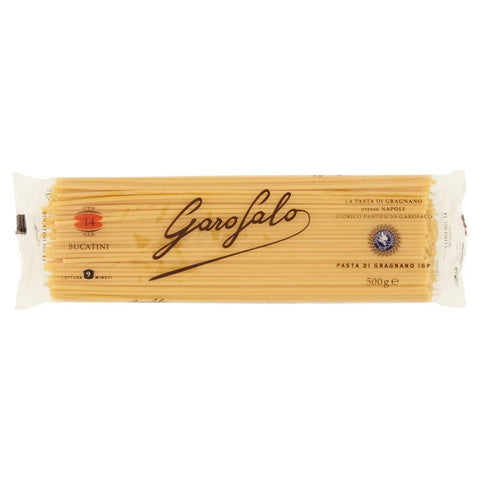 Garofalo Nudeln & Pasta Garofalo Bucatini N° 14 Neapolitanische Hartweizengrieß Packung mit 500 g Längliche Pasta IGP italienisch Original 8000139004209