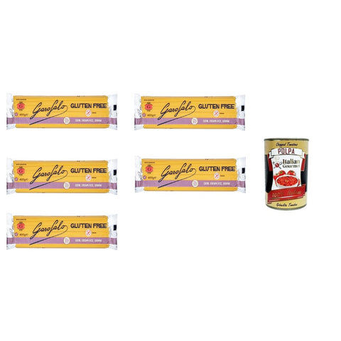 Garofalo Nudeln & Pasta Garofalo Linguine 400 g Senza Glutine Glutin free, glutenfrei Pasta Noodles 5x Original italienisch inkl. Italian Gourmet Polpa 400 g 8000139929717