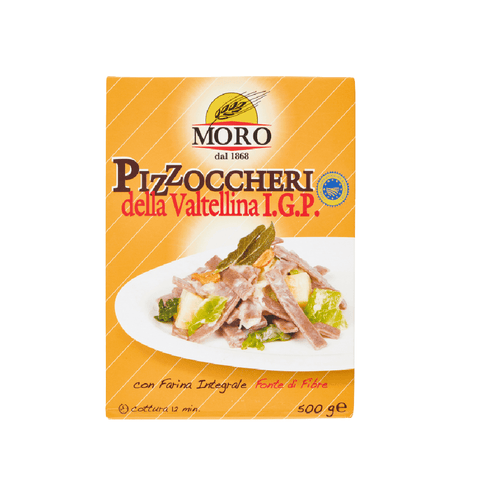Garofalo pasta 5x Moro Pasta Pizzoccheri Tagliatella corta Nudeln mit Vollkorn-Buchweizenmehl 500gr 8009580012986