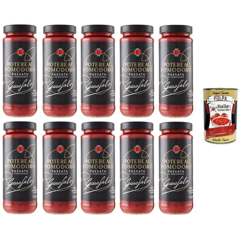GAROFALO Potere al Pomodoro Passata di Pomodoro Tomatenpüree 12x700gr Original italienisch inkl. Italian Gourmet Polpa 400g