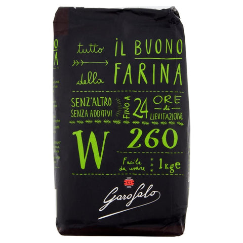 GAROFALO Teffmehl 10x Garofalo Farina di Grano Tenero W 260 Weichweizenmehl Mehl Typ 00 Bis zu 24 Stunden Wachstum 1Kg 8000139925238