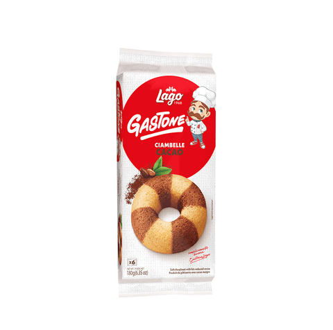 Gastone Lago Süße Snacks 4x Lago Gastone Ciambelle Cacao Kakao-Donuts 6 x 30 g 8004800035219
