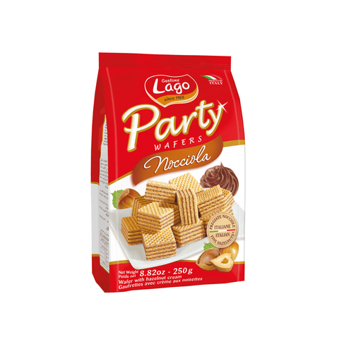 Gastone Lago Süße Snacks 5x Gastone Lago Party Nocciola Mit Haselnüssen gefüllte Waffelhäppchen 250g