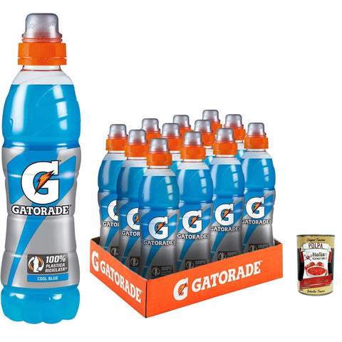 Gatorade Cool Blue Sport Drink Sportgetränk nicht kohlensäurehaltiger Himbeergeschmack hilft der Wiedereingliederung verlorener Mineralsalze 12x500 ml