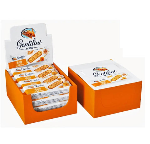 Gentilini Osvego Snacks MHD 16/04/2026 Gentilini Osvego al miele con grani antichi Honigkekse mit Urgetreide Box 12x27 g 8007465001827