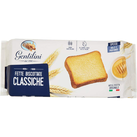 Gentilini Fette Biscottate Classiche Zwieback Backwaren 100% italienisches Produkt 185g 3x Original italienisch