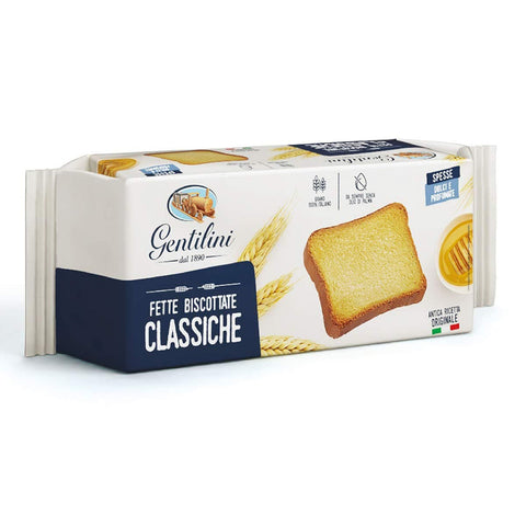 Gentilini Fette Biscottate Classiche Zwieback Backwaren 100% italienisches Produkt 6x185g Original italienisch Kekse