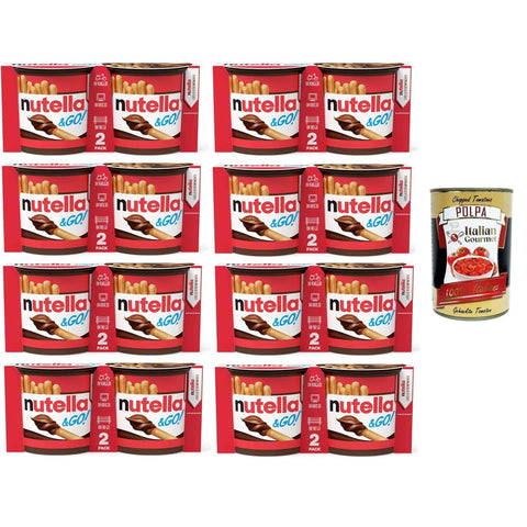 & Go Schokoladenaufstrich & Go 2 Einzelportions- mit knusprigen Grissini ohne Konservierungsstoffe und gehärtete Fette für und tägliche Pausen 8x96 g italienisch Original Snack + kostenlos 8032804040014