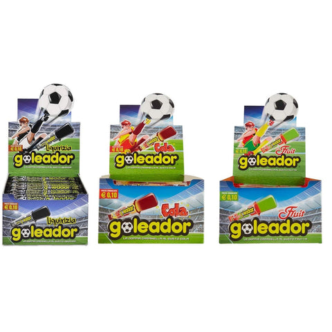 TESTPAKET Goleador Lakritze-Cola-Fruit Italienische Bonbons Lollies ( 3x200pz ) Original