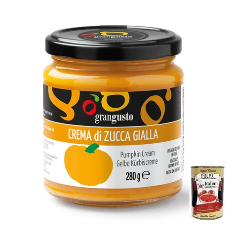Grangusto Pasten & Kochsaucen Grangusto Crema di Zucca Gialla Gelbe Kürbiscreme Gemüse aus Italien Ideal für die Zubereitung von Risottos und 280g italienisch Original 8017995100655
