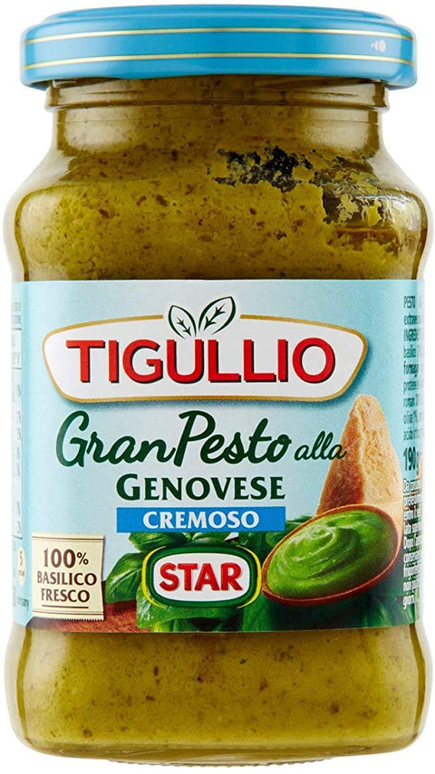 Star Tigullio GranPesto Cremoso Pesto alla Genovese mit Basilikum 190g Sauce 12x Original italienisch