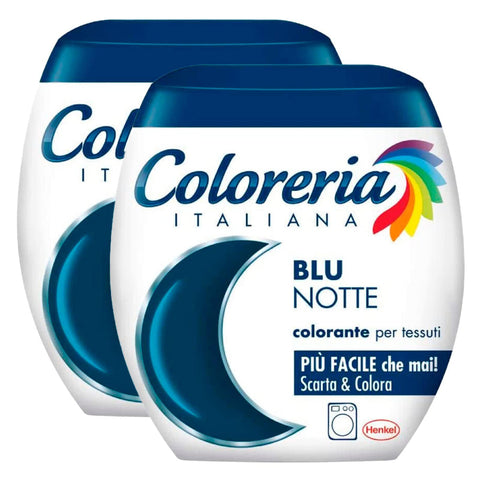 Grey Grau italienische Farbstoff für Textilien für Waschmaschine, Farbe Nachtblau, belebt oder ändert die Farbe der Kleidung, 2 Packungen italienisch Original