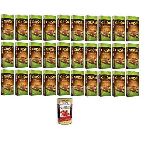 Grisbi Haselnuss Kekse Grisbi Haselnuss Einzeldosispackung mit 2 Keksen Box mit 30 Stück italienisch Original Pastasauce + kostenlos Polpa 400 g 8032804040014
