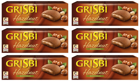 GRISBÌ Vicenzi Grisbi Nocciola Kekse mit haselnuss creme150g riegel biskuits kuchen 6x Original italienisch