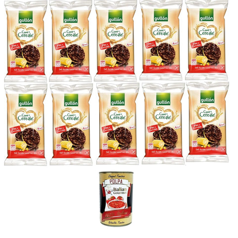Gullon Cuor Flips Gullon Cuor di Cereale Gallette di Mais Ricoperte di Cioccolato Fondente Cuor di Cereal Maiskuchen mit dunkler Schokolade überzogen 10x100 g italienisch 8032804040014