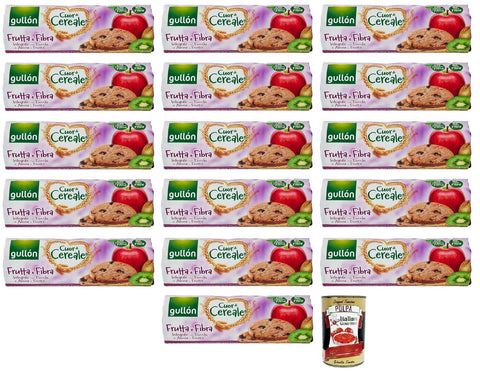 Gullon Gullón Cuor di Cereale Frutta Kekse Vollkornkekse Getreidekekse mit Früchten und Haferflocken Packung mit 300 g 16x italienisch Original + gratis Polpa