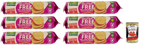 Gullon Gullón Gluten Free Digestive Biscotti Senza Glutine Kekse Glutenfrei 150 g 6x italienisch Original + gratis Polpa di Pomodoro 400 g Dose