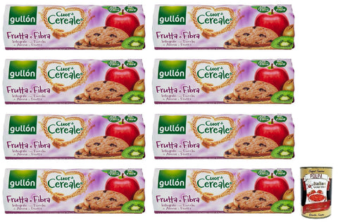 Gullon Gullón Cuor di Cereale Frutta Kekse Vollkornkekse Getreidekekse mit Früchten und Haferflocken Packung mit 8x 300g italienisch Original