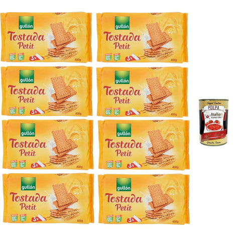 Gullon Kekse Gullon Biscotti Tostada Petit Tostada Petit Kekse 8x400 g italienisch Original + kostenlos polpa 400 g 8410376048582