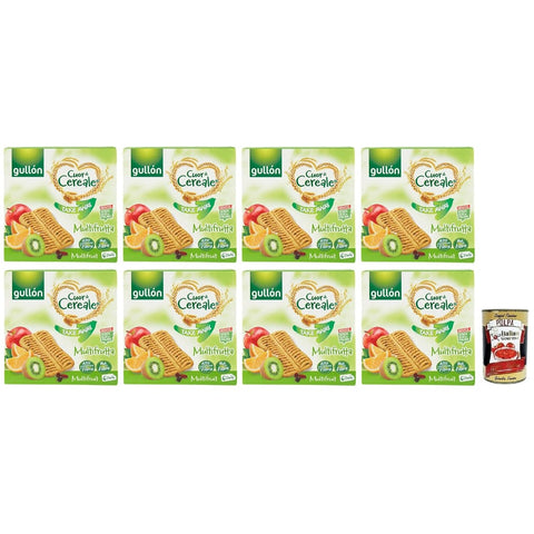 Gullon Kekse Gullon Gullón Cuor di Cereale Take Away Multifrutta Obstriegel Packung mit jede Packung enthält 6 Portionen à 8x 144g + 24g italienisch Original 8410376053418