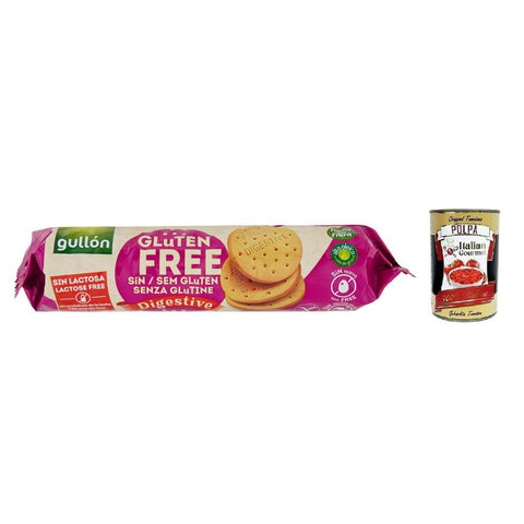 Gullon Kekse Gullon Gullón Gluten Free Digestive Biscotti Senza Glutine Kekse Glutenfrei 150 g italienisch Original + kostenlos Polpa di Pomodoro 400 g Dose 8410376045024