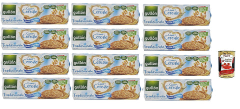 Gullon Snack Kuchen & Backwaren Gullón Cuor Di Cereali biscotti avena tradizionale Zero Zuccheri Aggiunti , Kekse mit Hafer ohne Zuckerzusatz, 12x 280g + Italian Gourmet polpa 400g 8410376043686