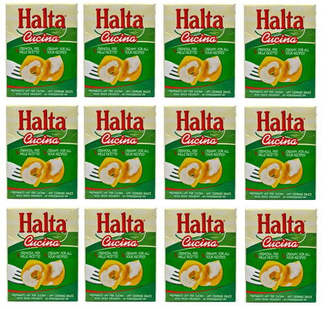 Halta Crème Fraîche, Sauerrahm & Sahne 12x Halta Cucina Preparato Alimentare UHT per Cucina Cremige Zubereitung UHT für die Küche Ideal für Pasta, Saucen, Pizza Kochsahne Sahne 200ml 8004172000501