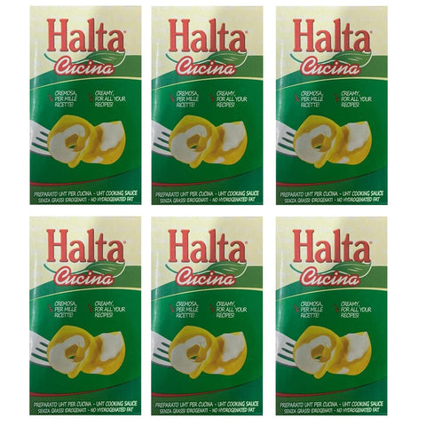 Halta Cucina Preparato Alimentare UHT per Cucina Cremige Zubereitung UHT für die Küche Ideal für Pasta, Saucen 6x1000ml Original italienisch