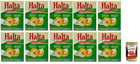 Halta Kaffeesahne Halta Cucina UHT Kochsahne, 200 ml, 10er Pack, Cremige Zubereitung für Pasta und Saucen, + Italian Gourmet polpa 400g