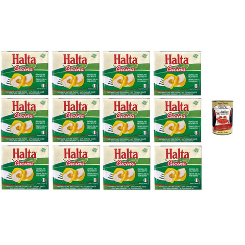 Halta Cucina Preparato Alimentare UHT per Cucina Cremige Zubereitung UHT für die Küche Ideal für Pasta, Saucen, Pizza Kochsahne Sahne 12x500 ml italienisch Original