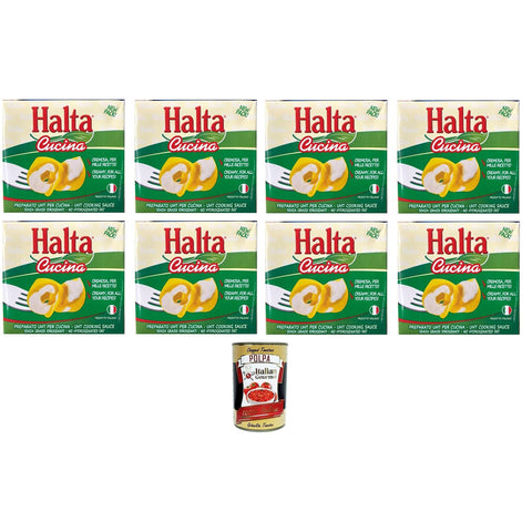 Halta Cucina Preparato Alimentare UHT per Cucina Cremige Zubereitung UHT für die Küche Ideal für Pasta, Saucen 8x500ml Original italienisch