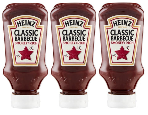 Heinz Barbequesaucen 3x Heinz Salsa Classic Barbecue Smoky&Rich BBQ Soße Sauce Top Down 260g ideal zum grillen und zu kartoffeln 8032755323525