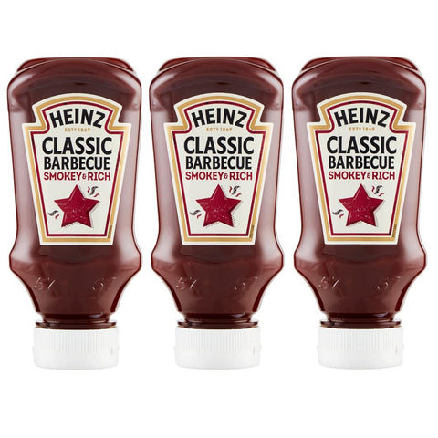 Heinz Salsa Classic Barbecue Smoky&Rich BBQ Soße Sauce Top Down ideal zum grillen und zu kartoffeln 3x260g Original italienisch