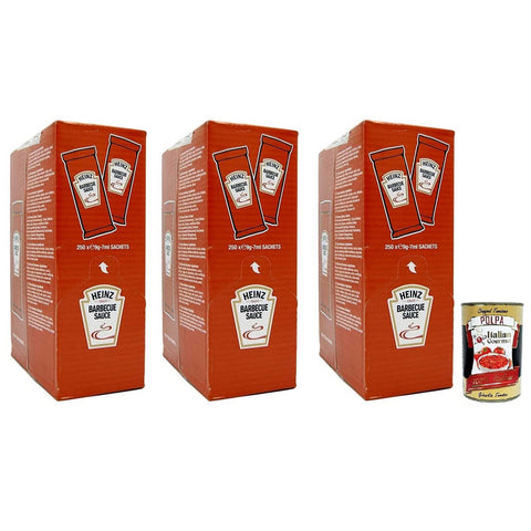 Heinz Smokey & Sweet Barbecue BBQ Sauce Sachet,Jede Packung enthält 250 Einzeldosisbeutel à 7 ml italienisch Original