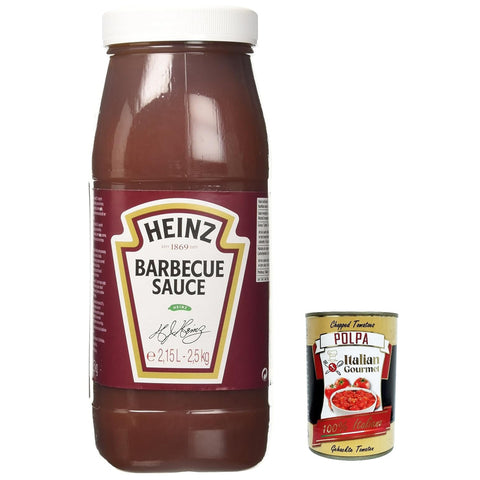 Heinz Salsa Barbecue BBQ Sauce, Sauce mit Rauchigen Geschmack Squeeze Flasche 6x2,5kg Original italienisch